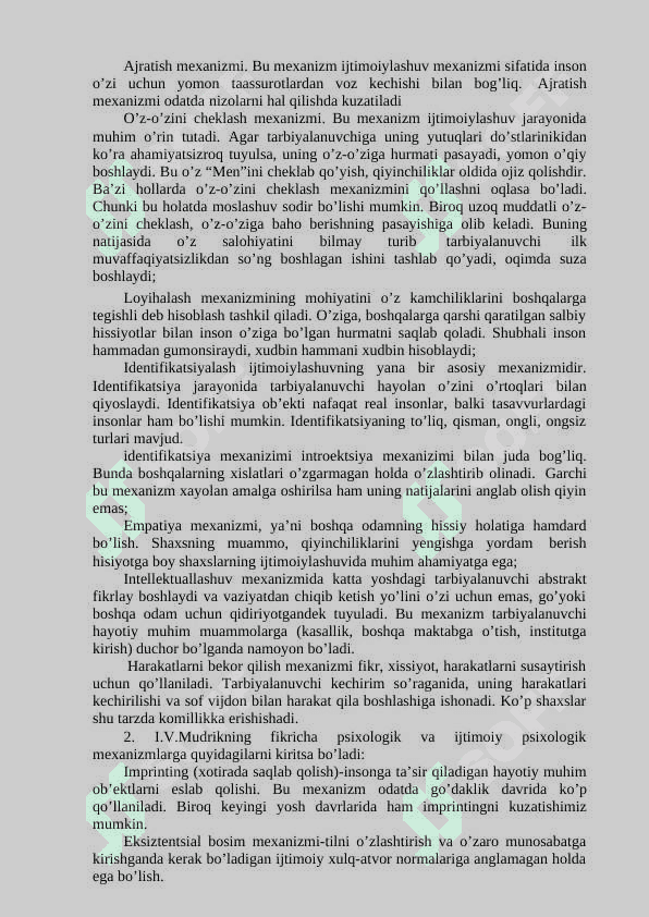 Ijtimoiylashtirishning omillari va mexanizmlari. 3