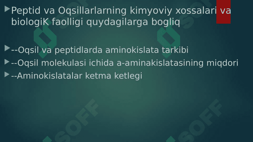 Peptidlar va oqsillar 5