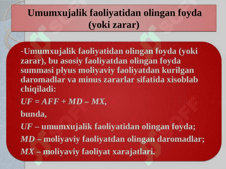 Qishloq xo’jalik korxonalarining moliyaviy faoliyatini tahlil qilish 6