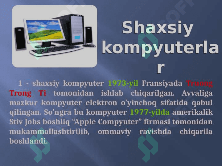 Kompyuterning texnik ta'minoti 4