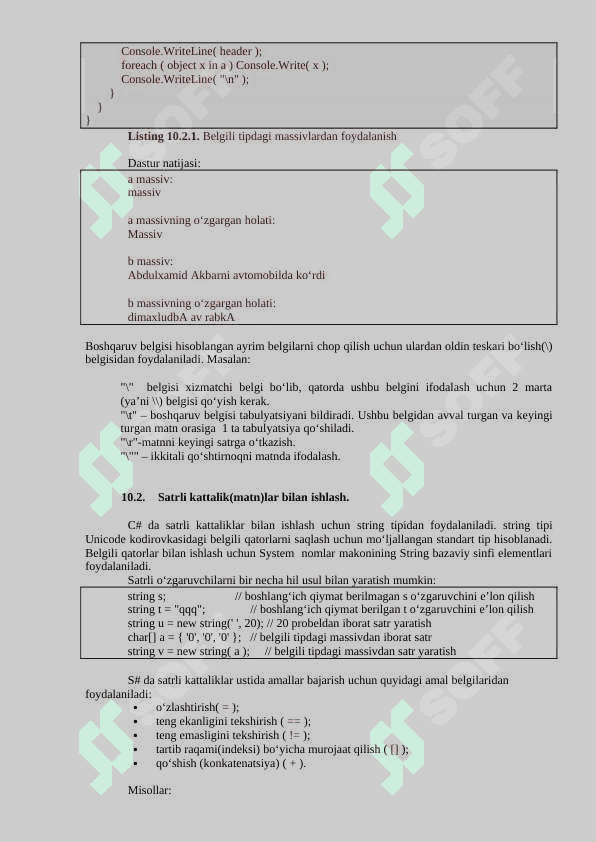 Belgili va satrli kattaliklar bilan ishlash 3