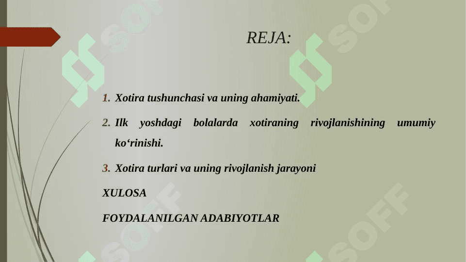 ILK YOSHDAGI BOLALARDA XOTIRANING RIVOJLANISHI 2