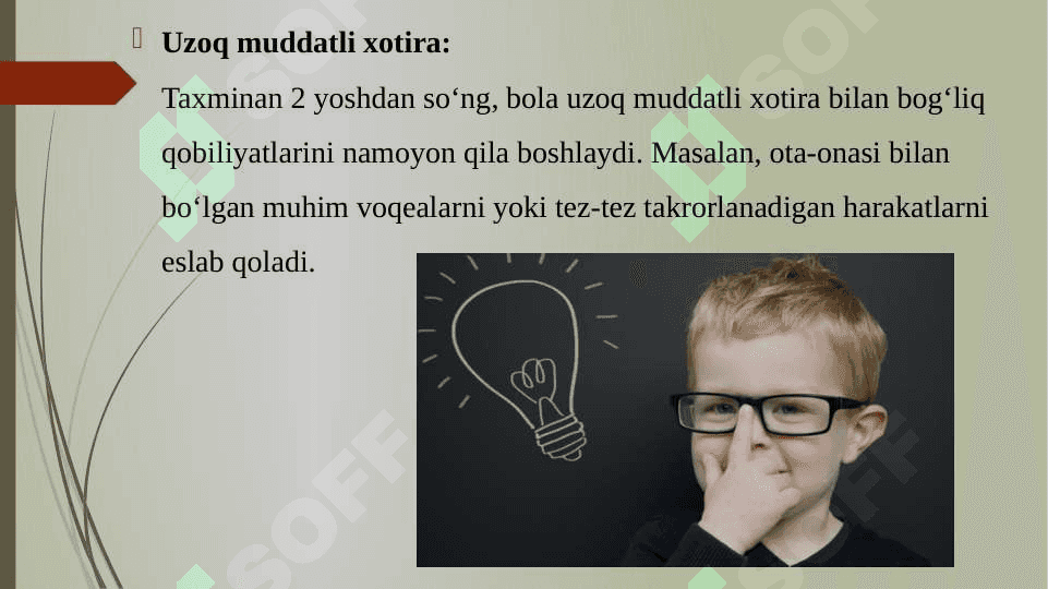 ILK YOSHDAGI BOLALARDA XOTIRANING RIVOJLANISHI 4