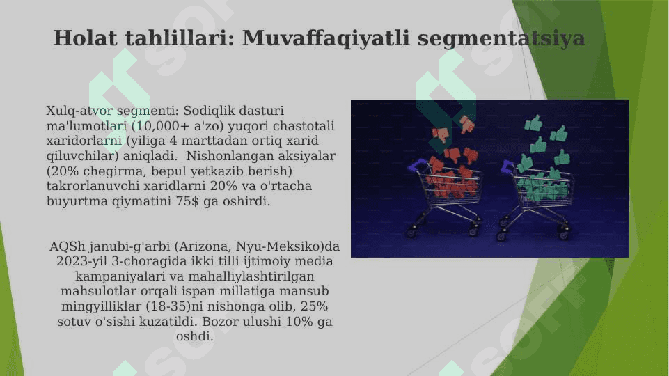 Bozor segmentatsiyasi va xaridor turlari 8