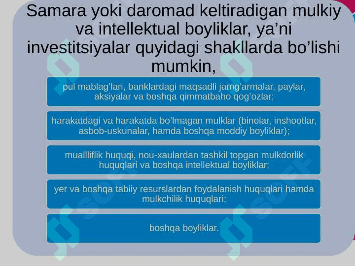 Investitsiya faoliyatini moliyalashtirish  manbalari va usullari 2