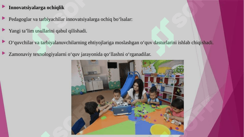 PEDAGOG TARBIYACHILARNING INNOVATSIYALARGA MUNOSABATI 3