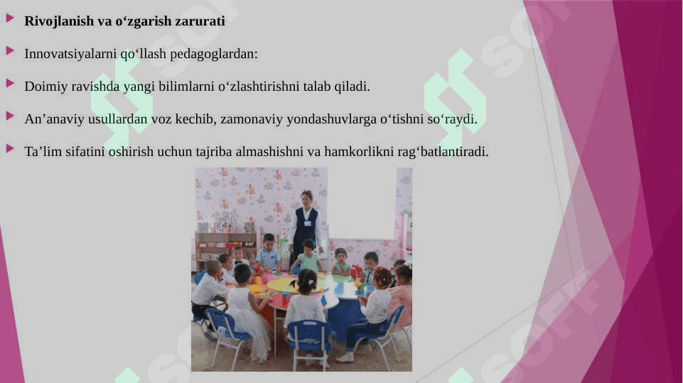 PEDAGOG TARBIYACHILARNING INNOVATSIYALARGA MUNOSABATI 4