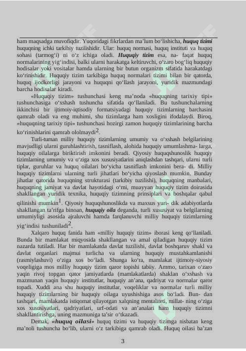 HOZIRGI ZAMON ASOSIY HUQUQIY TIZIMLARI 3