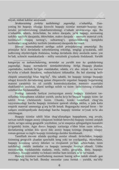 HOZIRGI ZAMON ASOSIY HUQUQIY TIZIMLARI 6