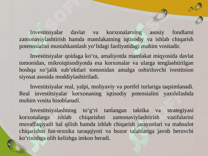Investitsiyalarning iqtisodiy samaradorligini baholash 2
