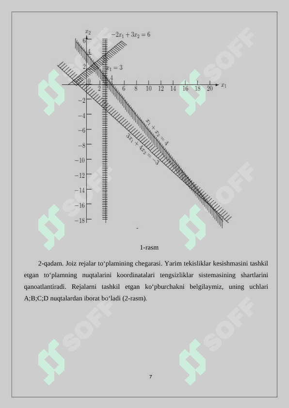 Chiziqli programmalashtirish masalasini grafik usulda yechish 7