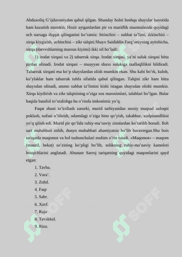 Markaziy Osiyoda tasavvuf, uning tarbiyaviy jihatlari 6
