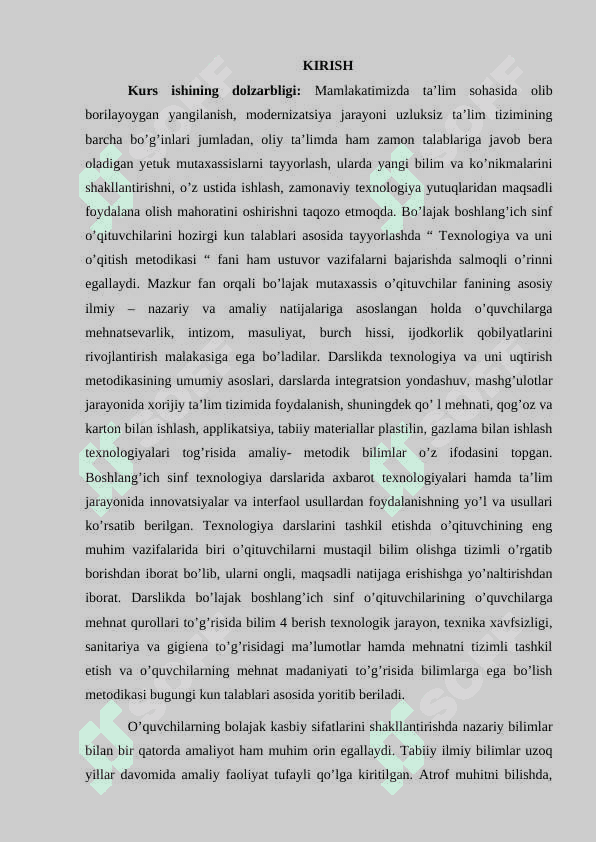 TABIIY FANLARNI O`QITISH METODLAR VA UNING TURLARI 2