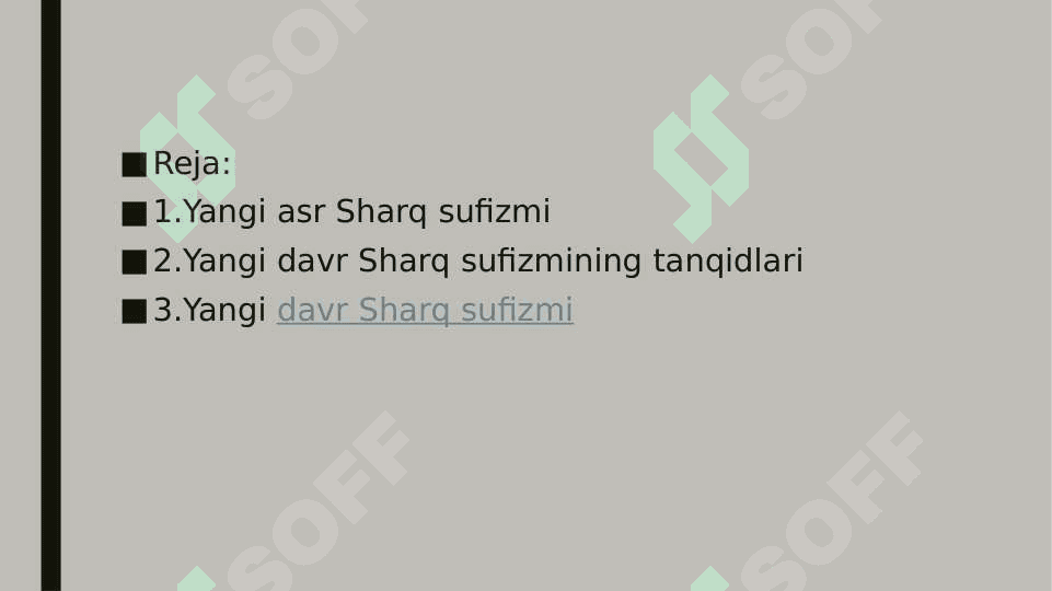 Yangi davr Sharq tasavvufi 2