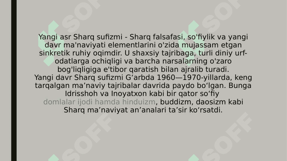 Yangi davr Sharq tasavvufi 3