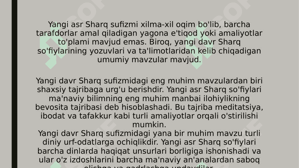 Yangi davr Sharq tasavvufi 4