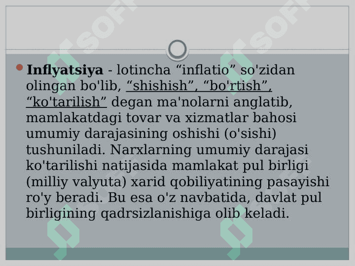 Inflyatsiya va ishsizlik o’rtasidagi bog’liklik. Fillips egri chizig’i 2