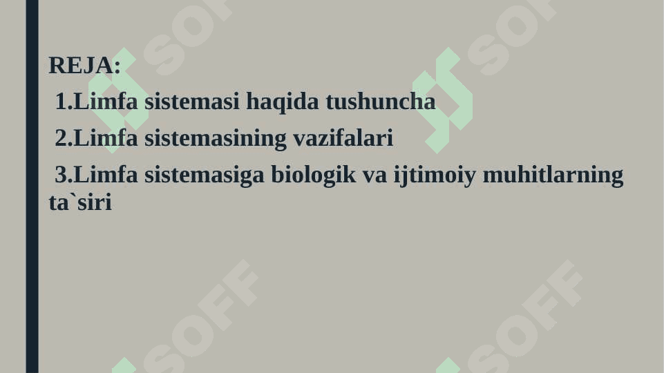 Limfa tomirlarinin rivojlanishiga va tuzilishiga ijtimoiy va biologik muhitlarning ta`siri. 2