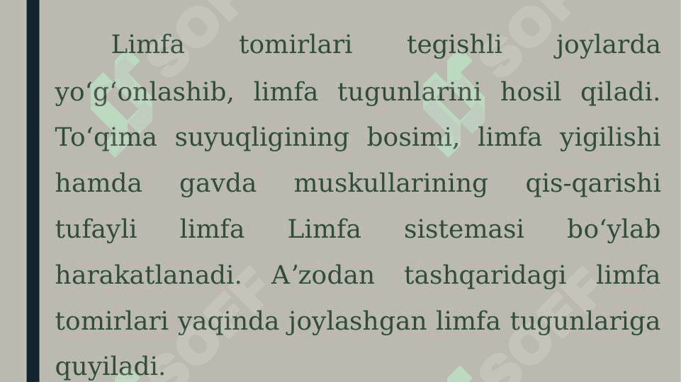Limfa tomirlarinin rivojlanishiga va tuzilishiga ijtimoiy va biologik muhitlarning ta`siri. 7