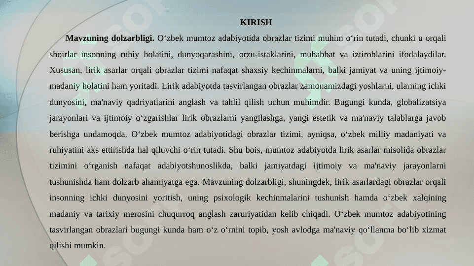 O‘ZBEK MUMTOZ ADABIYOTIDA OBRAZLAR TIZIMI(LIRIK ASARLAR MISOLIDA) 3