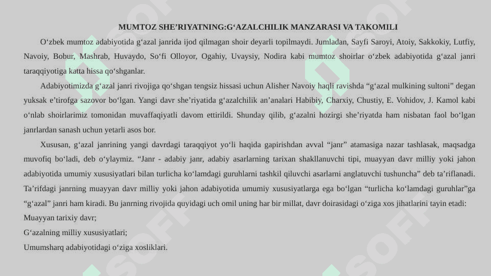 O‘zbek mumtoz adabiyotining tur va janirlari 8