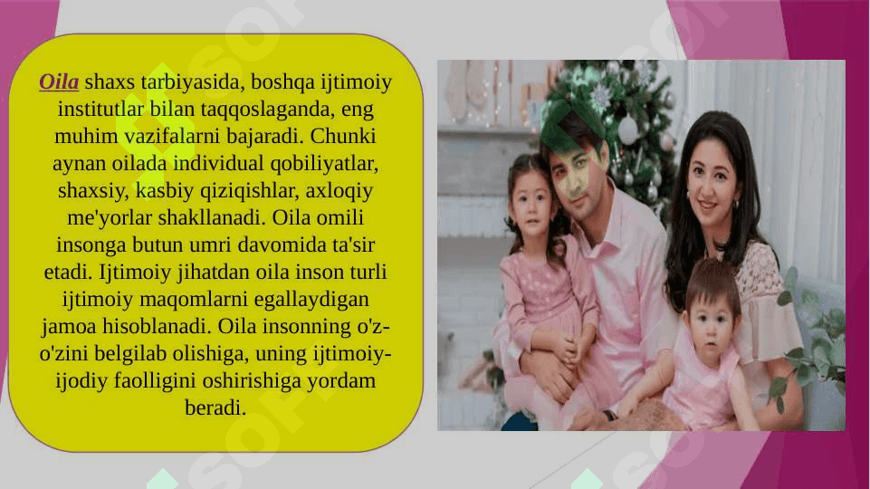 Oila tiplari va ijtimoiy funksiyalari (TAQDIMOT) 3