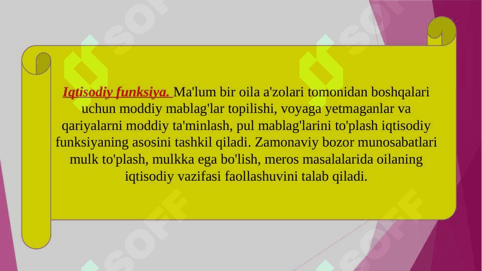 Oila tiplari va ijtimoiy funksiyalari (TAQDIMOT) 7