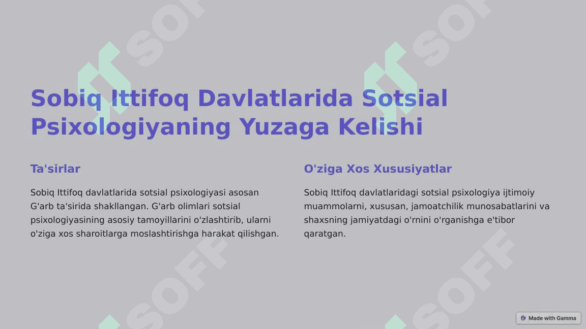 Rossiyada Sotsial Psixologiyaning Rivojlanishi 4