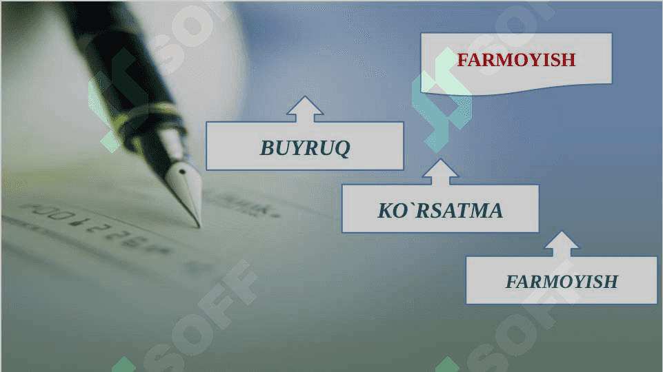FARMOYISH HUJJATLARI: KO'RSATMA, FARMOYISH 3