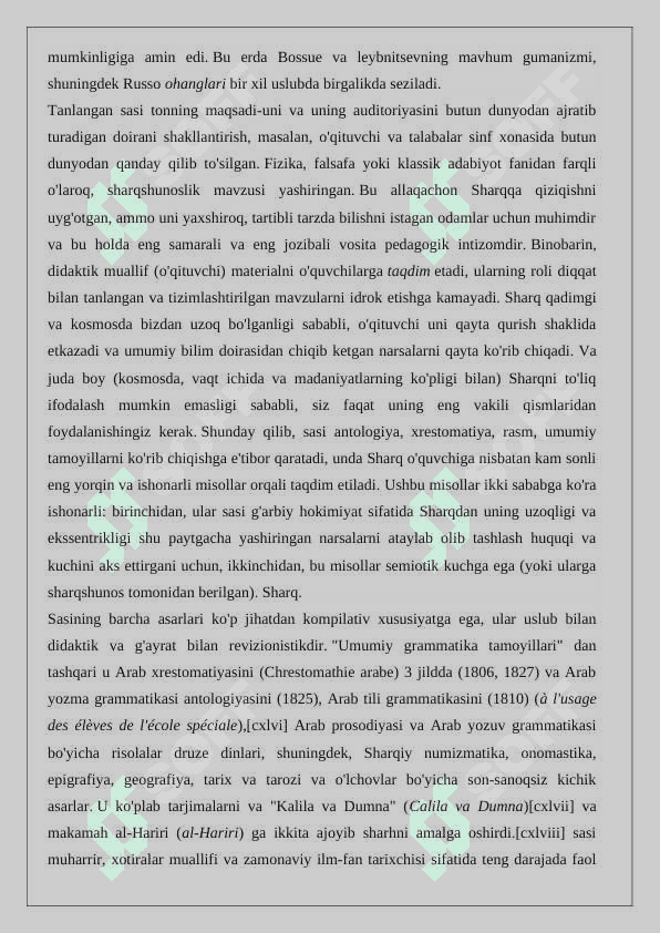 Silvestr de Sasi faoliyatini o‘rganish va ma’lumotnoma tayyorlash 5