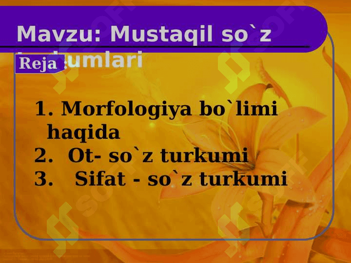Mustaqil so’z turkumlari 2