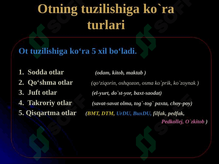 Mustaqil so’z turkumlari 7