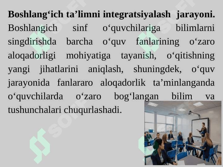 INTEGRATSIYALANGAN DARSLARNING SAMARADORLIGINI OSHIRISH OMILLARI 6