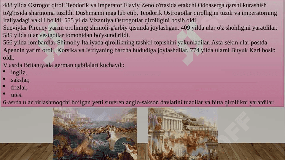 Varvar qirolliklari Vesgot Osgot davlatlari 3