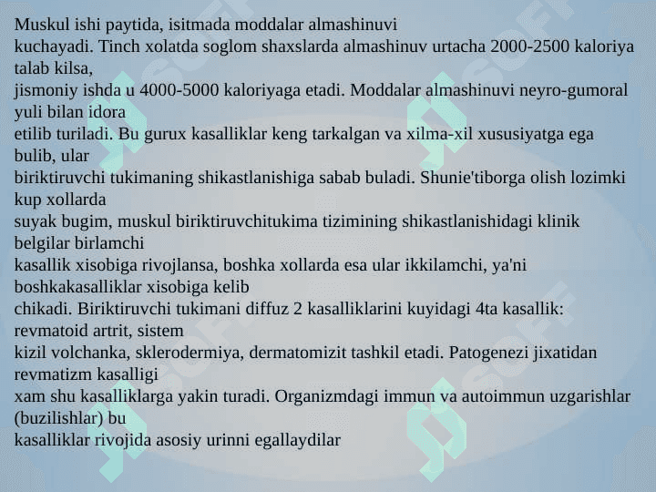 Suyak-mushak va biriktiruvchi to‘qima tizimi 7