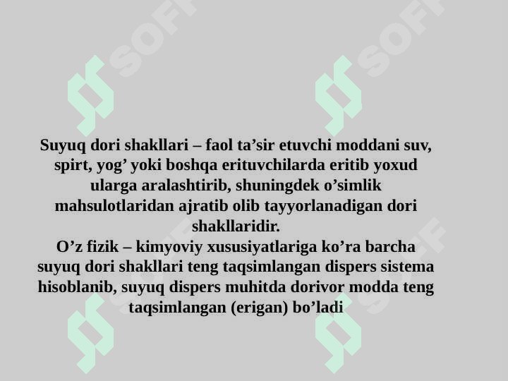 Suyuq dori shakillari va ularga retsep yozish qoidalari 4