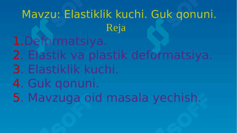 ELASTIKLIK KUCHI. GUK QONUNI 2
