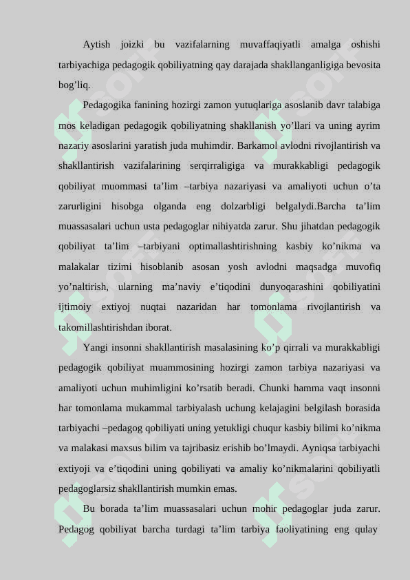TАRBIYACHI QОBILIYATLАRI VА ULАRDАN MАSHG’ULОTLАRDА FОYDАLАNISH 5