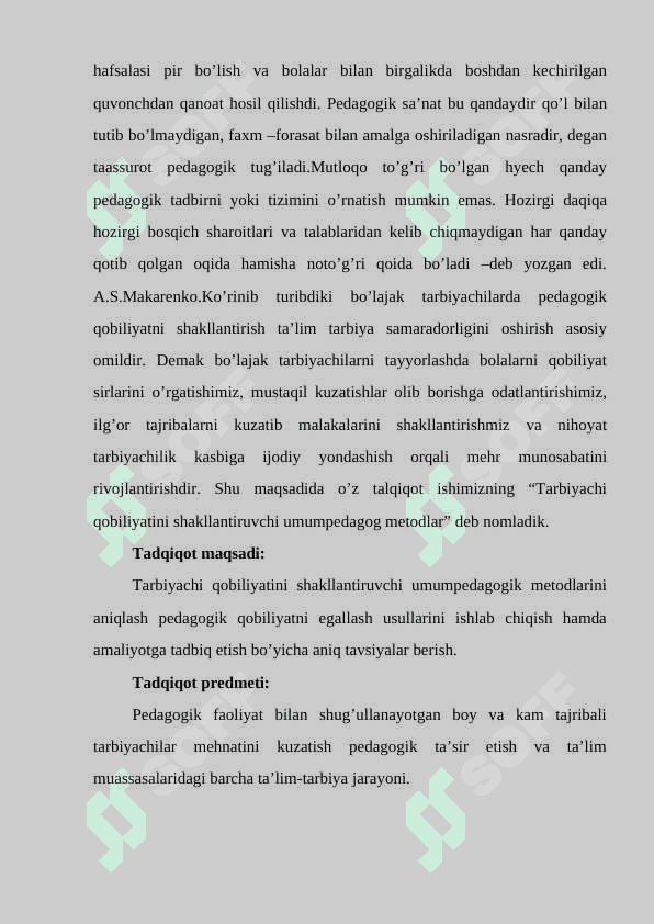 TАRBIYACHI QОBILIYATLАRI VА ULАRDАN MАSHG’ULОTLАRDА FОYDАLАNISH 7