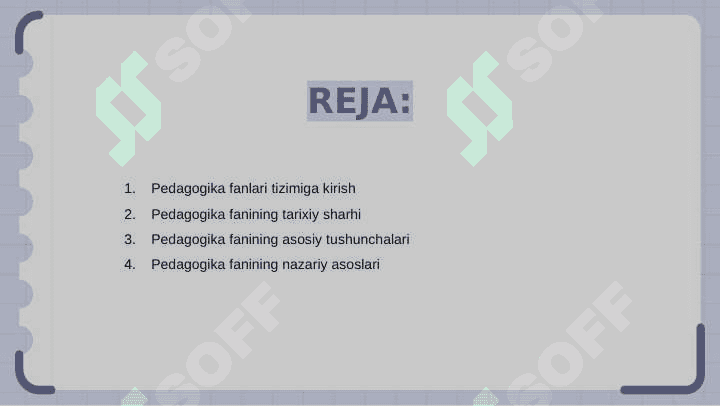 Pedagogika fanining asosiy tushunchalari 2