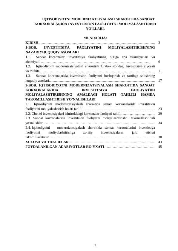 Iqtisodiyotni modernizatsiyalash 1