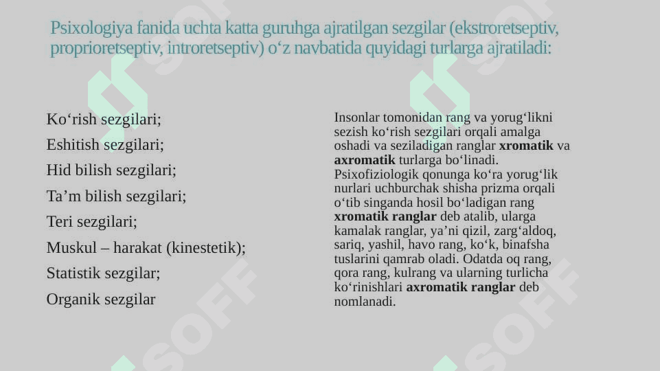 SEZGI HAQIDA TUSHUNCHA 6
