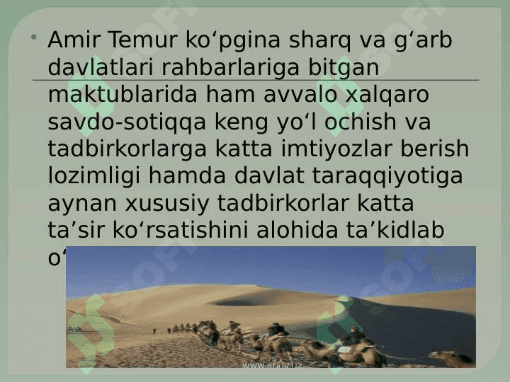 Amir Temur va temuriylar davrida buyuk ipak yo‘li 4