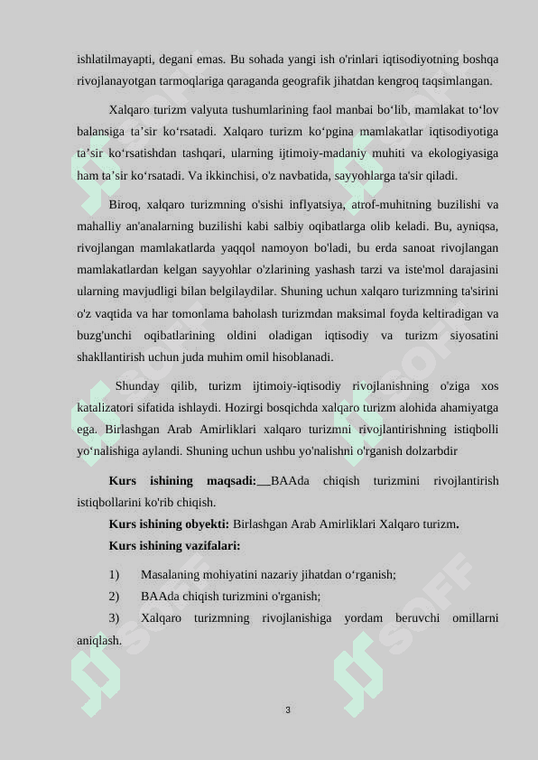 Birlashgan Arab Amirliklari Xalqaro turizmi. 3