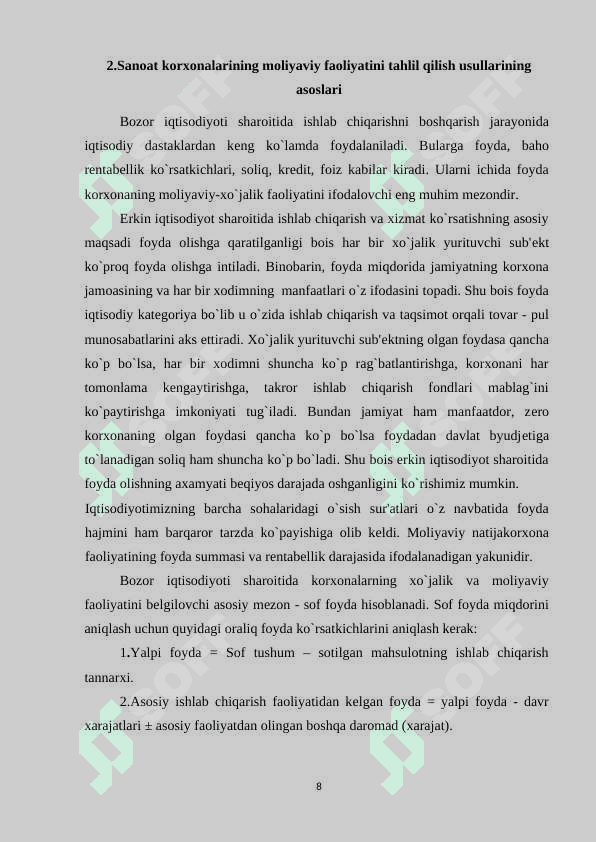 Korxonalarning ishbilarmonlik faolligi tahlili 8