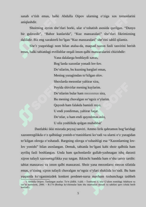 XX asr o`zbek she`riyatida tarixiy obraz talqini (Abdulla Oripov ijodi misolida) 5