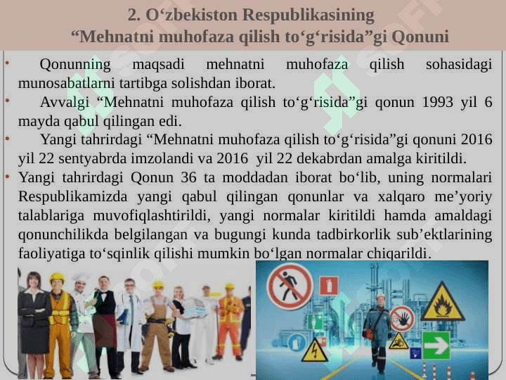 HAYOT  FAOLIYATI XAVFSIZLIGINING  HUQUQIY  ASOSLARI pptx 5
