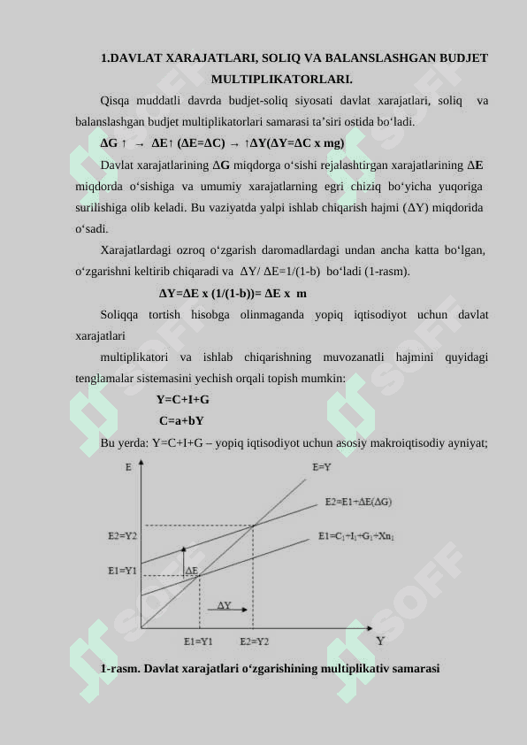 BALANSLASHGAN BUDJET MULTIPLIKATORI. 2