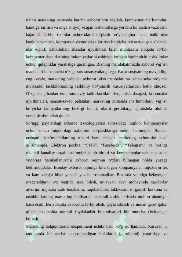 Innovatsion marketing faoliyatini takomillashtirish 3