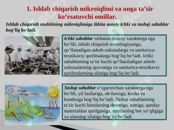 Ishlab chiqarish sanitariyasi va gigienasi, me’yorlari pptx 5